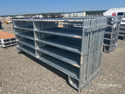 Quantity of (24) 2024 BYT GPNL12 12 ft x 5 ft Galvanized Ranch Livestock Panel (Unused)