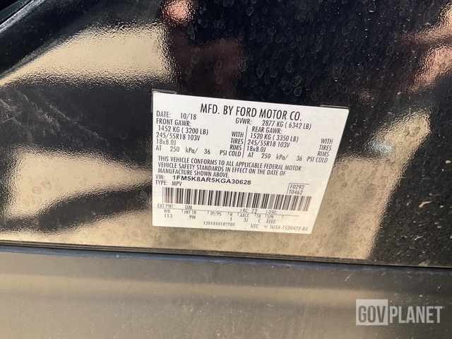 Surplus 2019 Ford Explorer AWD SUV in Doyle, California, United