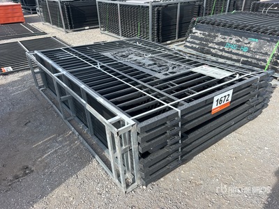 Quantity of (6) 2025 KJ K0720-6 20 ft x 7 ft Wrought Iron Bi-Parting Cancello