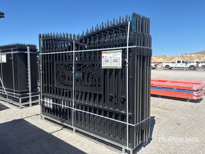 Quantity of (6) 2025 KJ K0720-6 20 ft x 7 ft Wrought Iron Bi-Parting Driveway Gate (Unused)