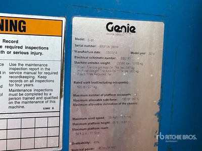 2014 Genie S-65 Telescopic Boom Lift