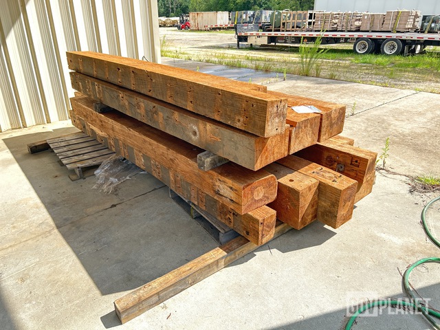 Surplus (10) 11’ x 12” x 8” Aged Reclaimed Heart Pine Wood Posts in ...