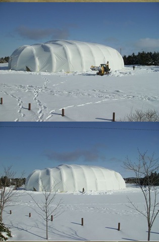 Dynamic Shelters Inc 178 ft x 202 ft Vinyl Air Dome Storage Building