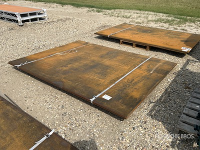 Quantity of (2) 2025 AGT 6ft x 8ft 7 ft 10 in x 5 ft 11 in (0.75 in Thick) Stalen platen (Unused)