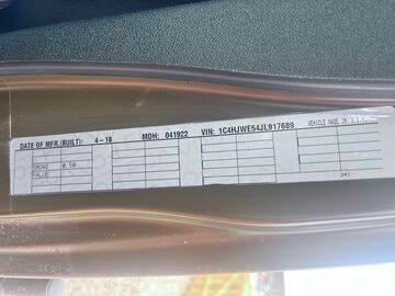 2018 Jeep Wrangler JK Command 4WD SUV (Unused)