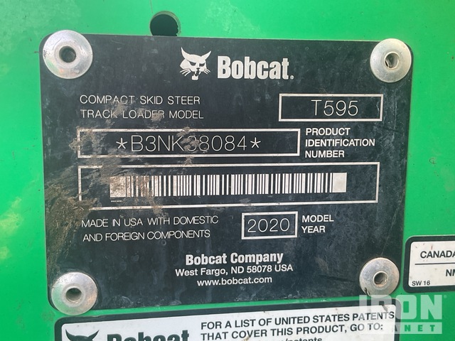 MINI CARGADOR SOBRE ORUGAS 2020 BOBCAT T595