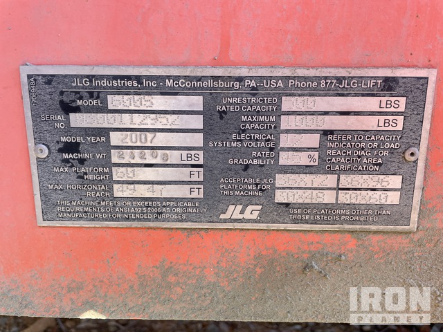 ELEVADOR TELESCóPICO 2007 JLG 4WD 600S