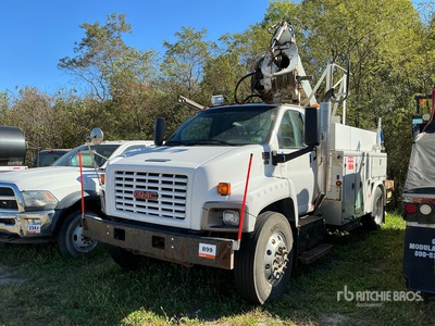 2008 Terex Telelect L 4045 on 2008 GMC C8500 4x2 Digger Derrick Truck (Inoperable)