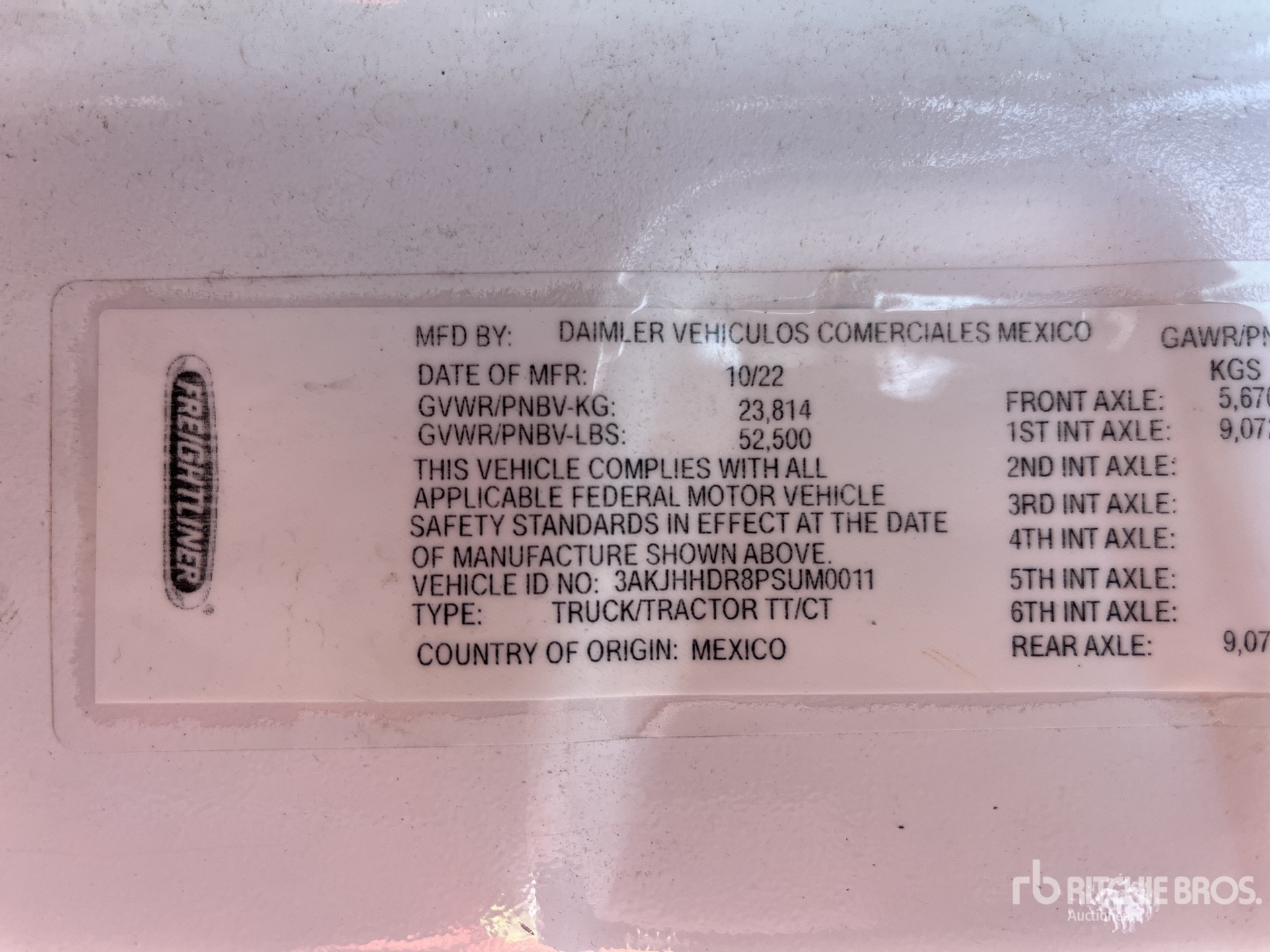 2023 Freightliner Cascadia 126 6x4 Tracteur routier couchette