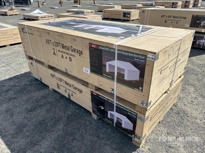 KJ K4525 45 ft x 25 ft x 14 ft Metal Garage Divers - Structure portative (Unused)