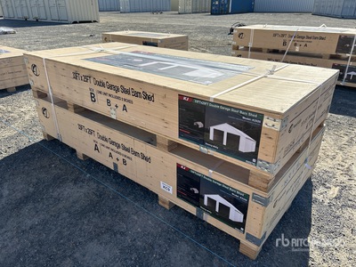 KJ K3325 33 ft x 25 ft x 14 ft Metal Garage (Unused)