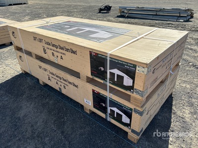 KJ K3325 33 ft x 25 ft x 14 ft Metal Garage (Unused)