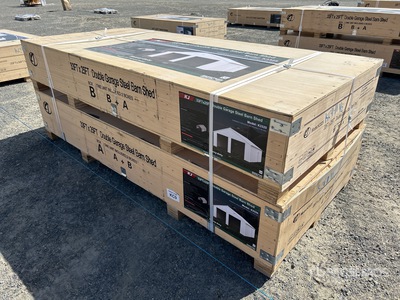 KJ K3325 33 ft x 25 ft x 14 ft Metal Garage (Unused)