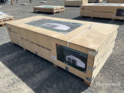 KJ K2223 22 ft x 23 ft x 13 ft Metal Garage Divers - Structure portative (Unused)