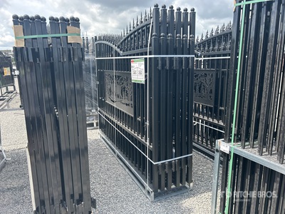 Quantity of (6) 2025 KJ K0720-6 20 ft x 7 m Wrought Iron Bi-Parting Driveway Gate (Unused)
