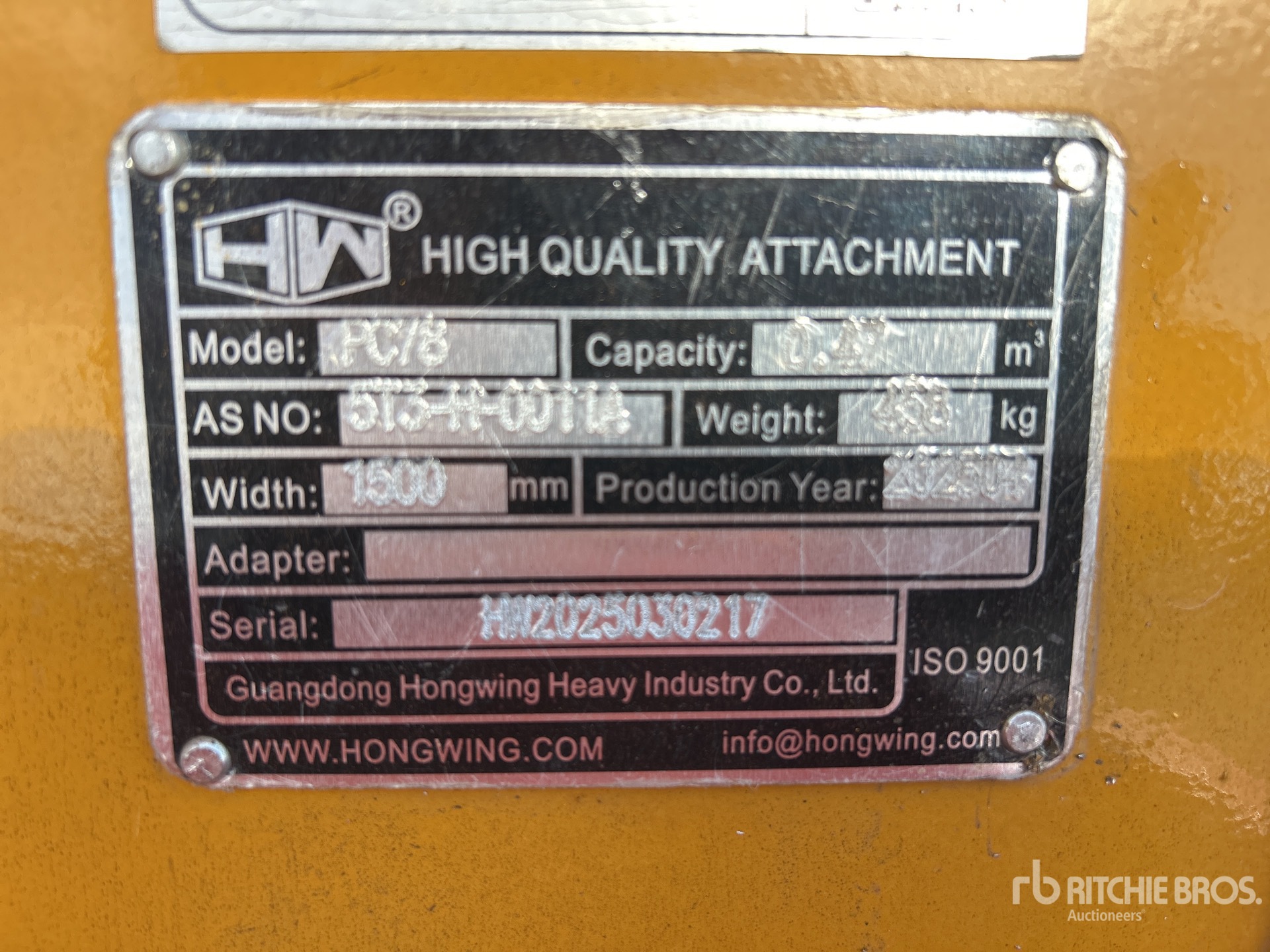 2025 Hongwing Hydraulic Tilting Cazo para excavadora - Fits PC78 (Unused)