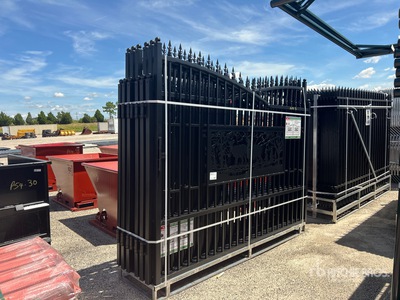 2025 KJ K0720-6 20 ft Bi-Parting Wrought Iron Driveway Gate (Unused)