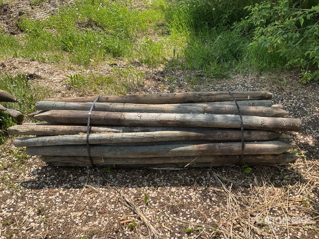 Quantity of (25) 6 ft x 3 in Treated Fence Posts | Ritchie Bros ...
