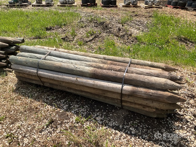 Quantity of (23) 7 ft x 4 in Treated Fence Posts | Ritchie Bros ...