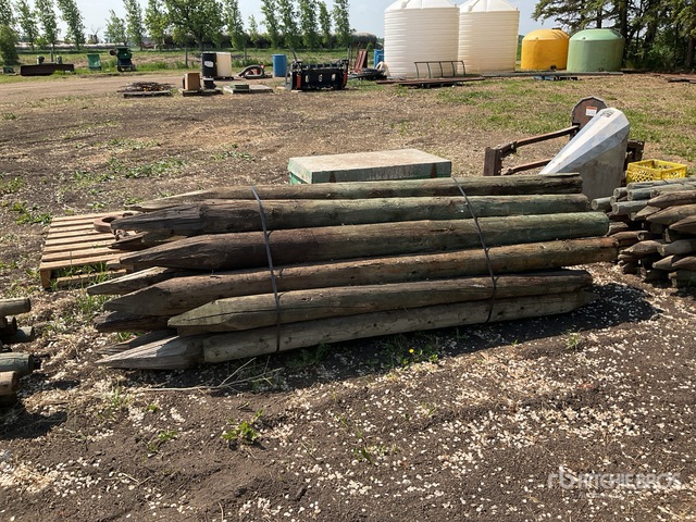 Quantity of (22) 8 ft x 4 in Treated Fence Posts | Ritchie Bros ...