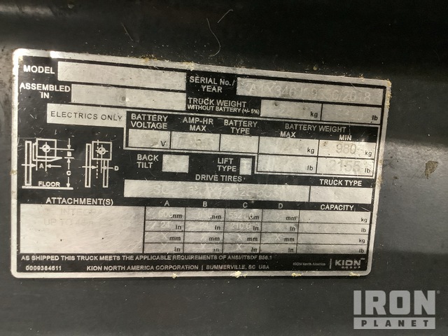 MONTACARGAS ELéCTRICO 2018 LINDE E18