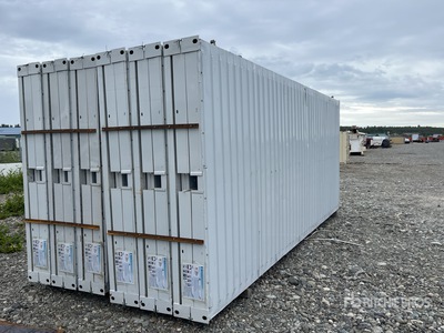 Quantity of (3) 2025 19 ft Foldable Steel Storage Container (Unused)