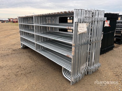 Quantity of (24) 2024 BYT GPNL12 12 ft x 5 ft Galvanized Ranch Viehzuchtgremium (Unused)