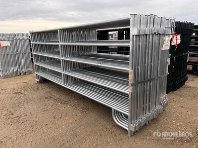 Quantity of (24) 2024 BYT GPNL12 12 ft x 5 ft Galvanized Ranch Viehzuchtgremium (Unused)