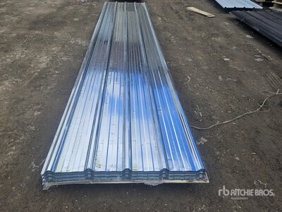 Quantity of (100) 16 ft x 3 ft Sheets of 4800 sq ft Galvanized Steel Siding Roofing Divers - Industriel (Unused)