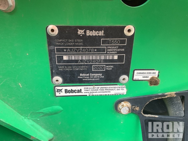 MINI CARGADOR SOBRE ORUGAS 2020 BOBCAT T550