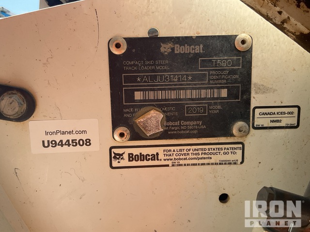 MINI CARGADOR SOBRE ORUGAS 2019 BOBCAT T590