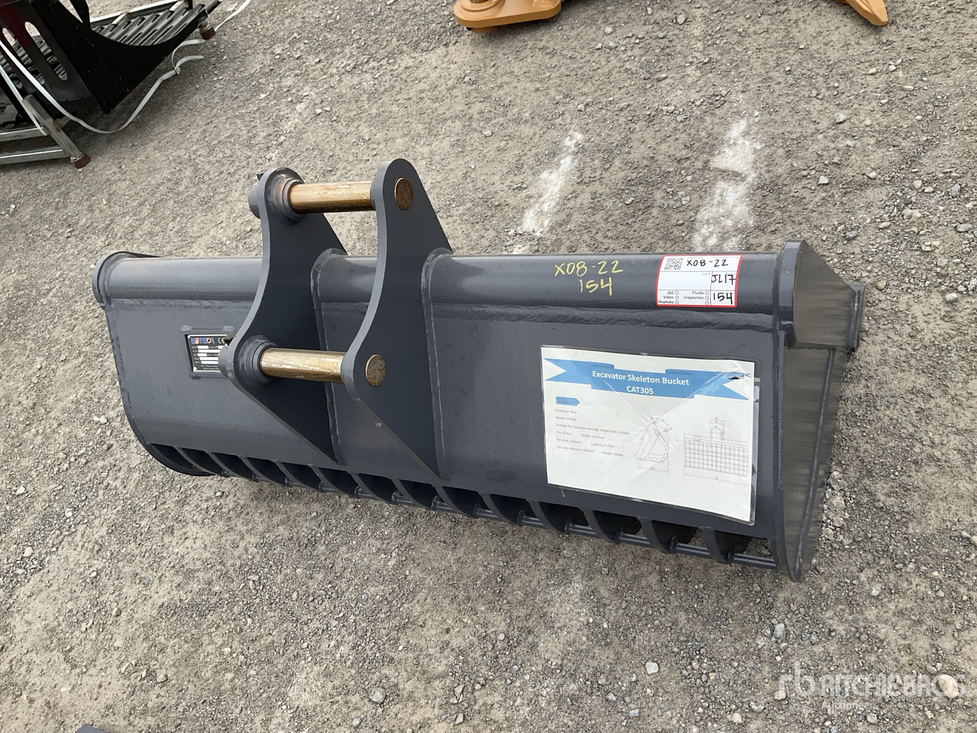 2025 Warrior WBMCS5-1320 Skeleton Excavator Bucket - Fits Caterpillar 305 (Unused)