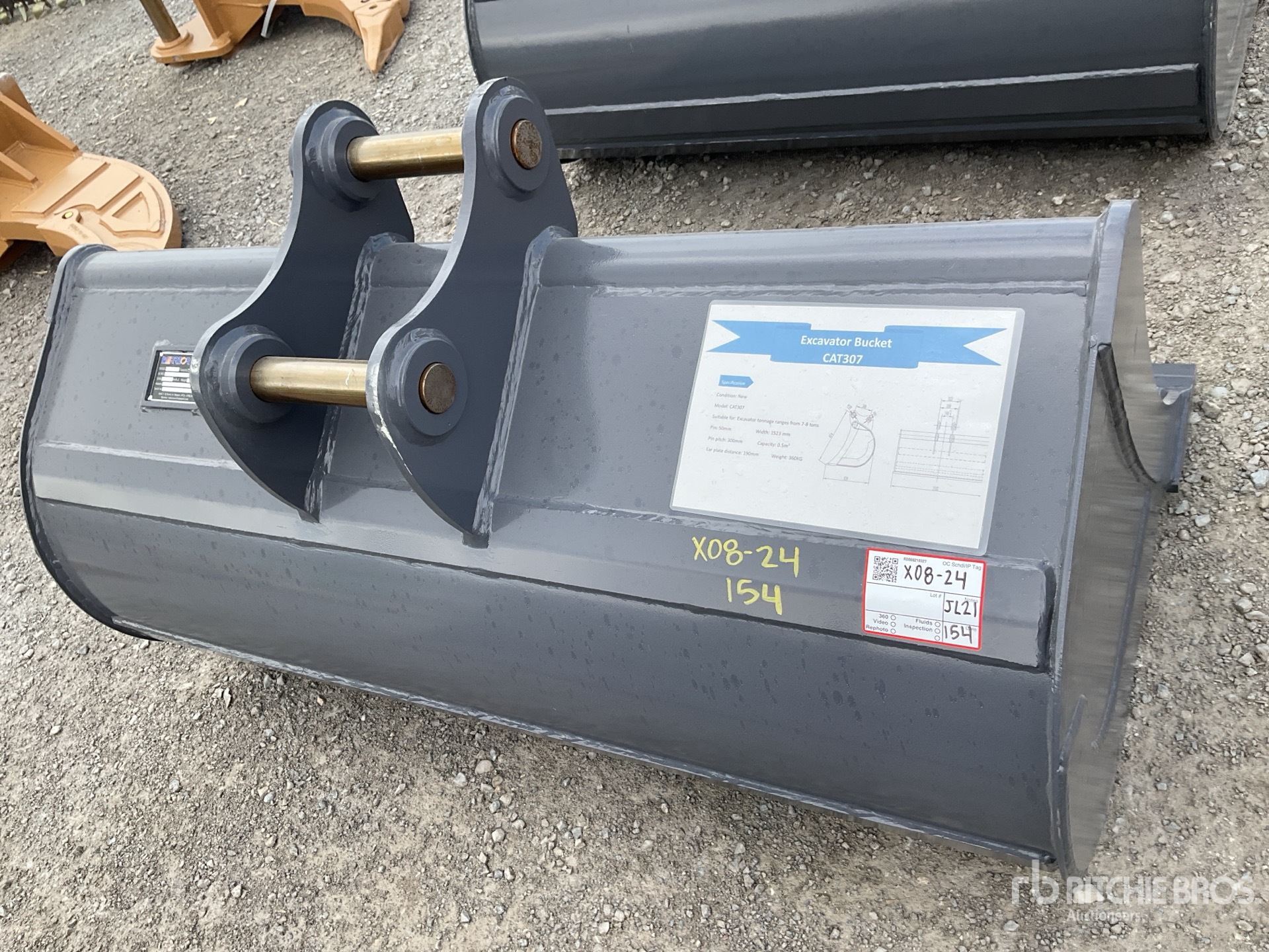 2025 Warrior WBMCC7-1500 Cleanup Excavator Bucket - Fits Caterpillar 307 (Unused)