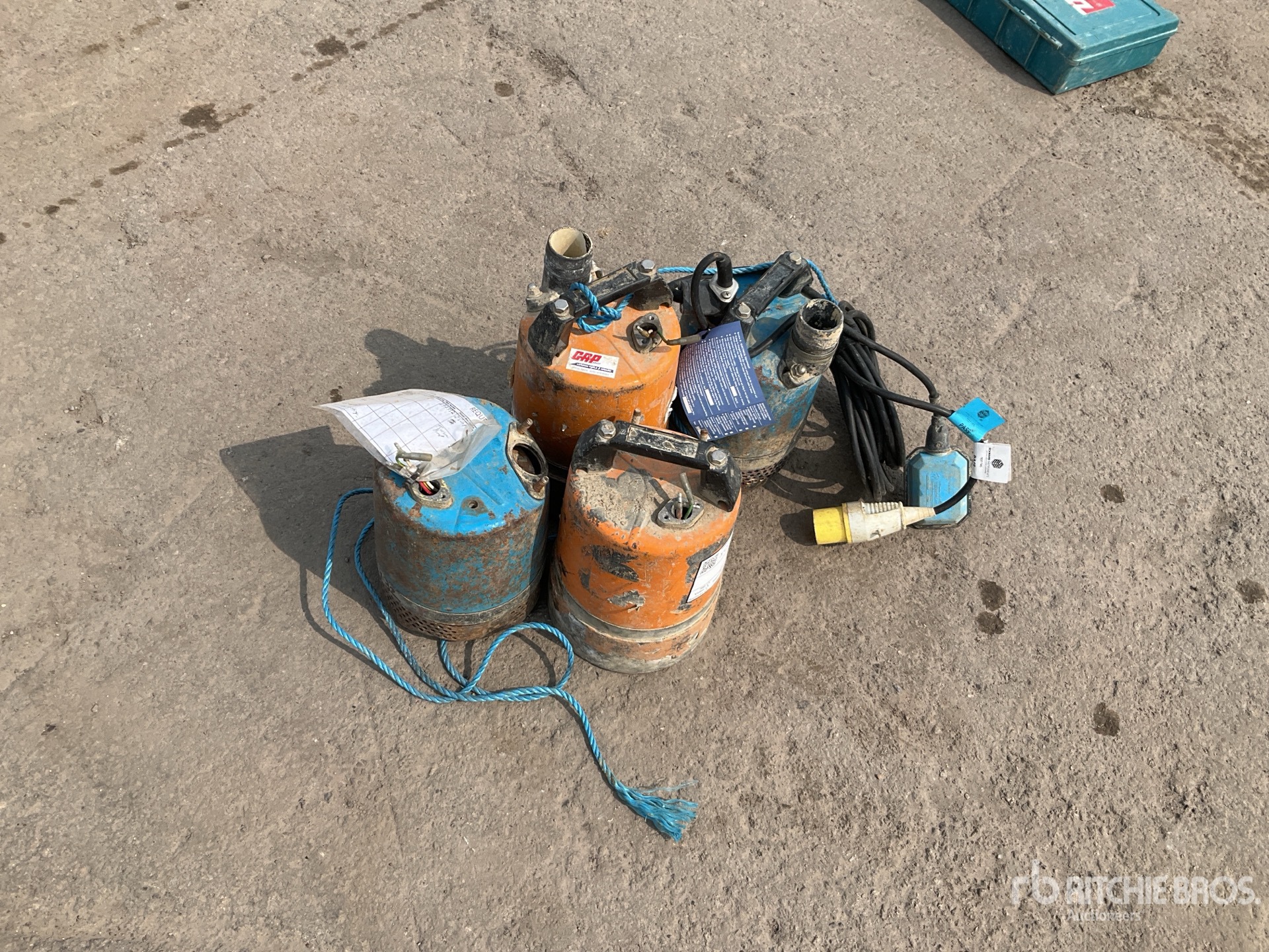 Quantity of (4) 110V Electric Submersible Water Pump