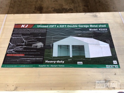 KJ K2223 Double Garage Metal Shed - Unused