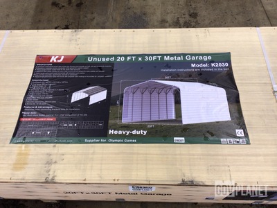 KJ K2030 Metal Garage - Unused