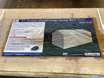 KJ K1220 Single Garage Metal Shed - Unused