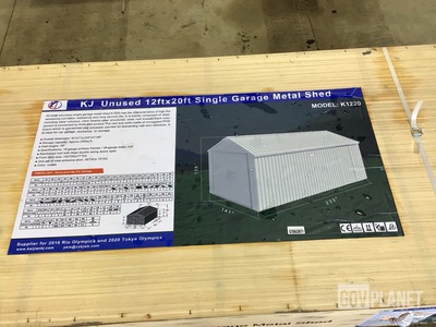 KJ K1220 Single Garage Metal Shed - Unused