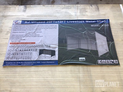 KJ K1912 Livestock Metal Shed - Unused