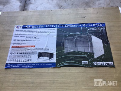 KJ K1912 Livestock Metal Shed - Unused