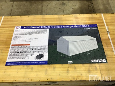 KJ K1220 Single Garage Metal Shed - Unused