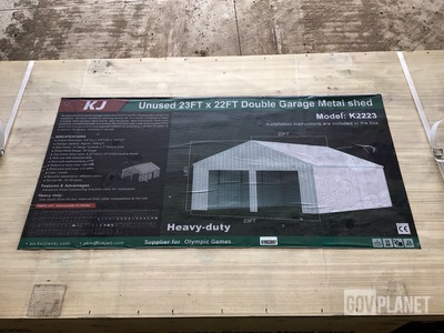KJ K2223 Double Garage Metal Shed - Unused