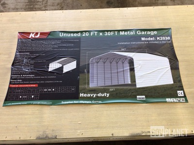 KJ K2030 Metal Garage - Unused