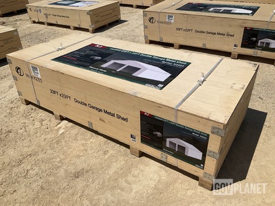 KJ K2223 Double Garage Metal Shed - Unused