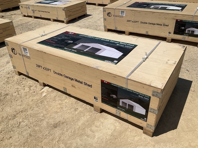 KJ K2223 Double Garage Metal Shed - Unused