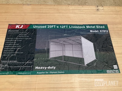 KJ K1912 Livestock Metal Shed - Unused