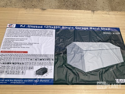 KJ K1220 Single Garage Metal Shed - Unused