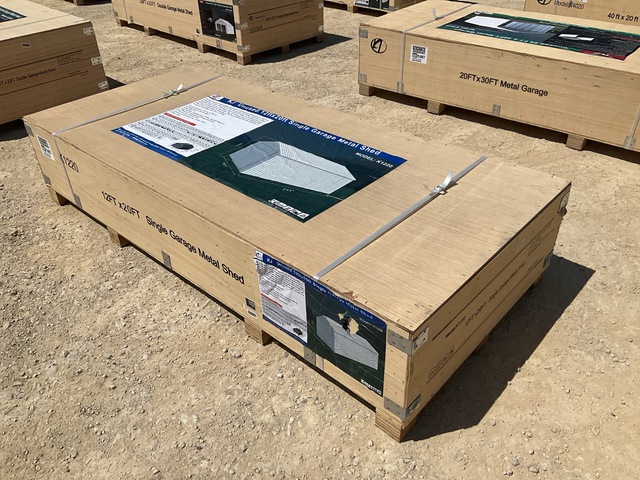 KJ K1220 Single Garage Metal Shed - Unused