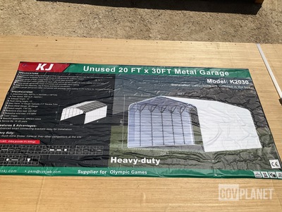 KJ K2030 Metal Garage - Unused