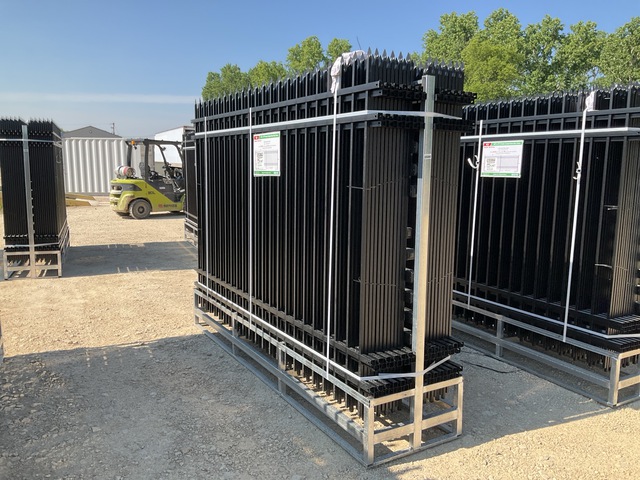 (24) Pieces of KJ Powder Coated Steel Fence w/(25) Post Connectors - Unused